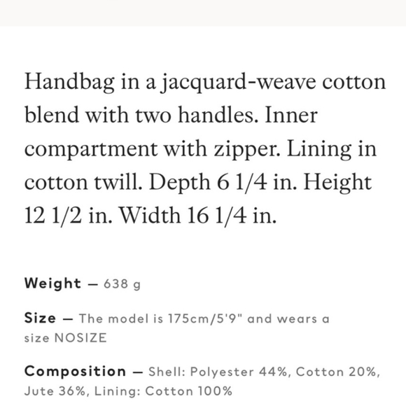 H&M Jacquard Weave Handbag - Picture 6 of 6